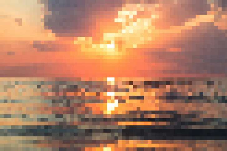 Pixelated Sunset